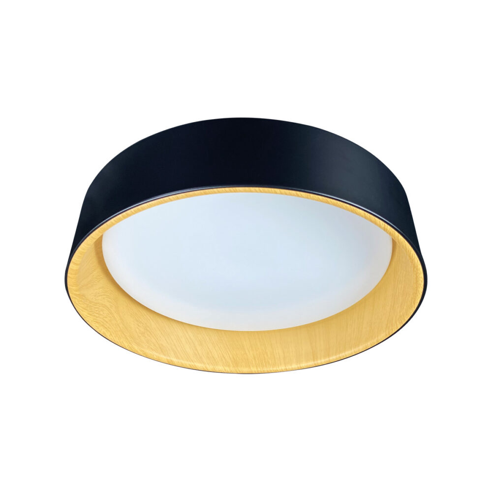 PLAFON LED 30W REDON S/P NEGRO INTERIOR MADERADO